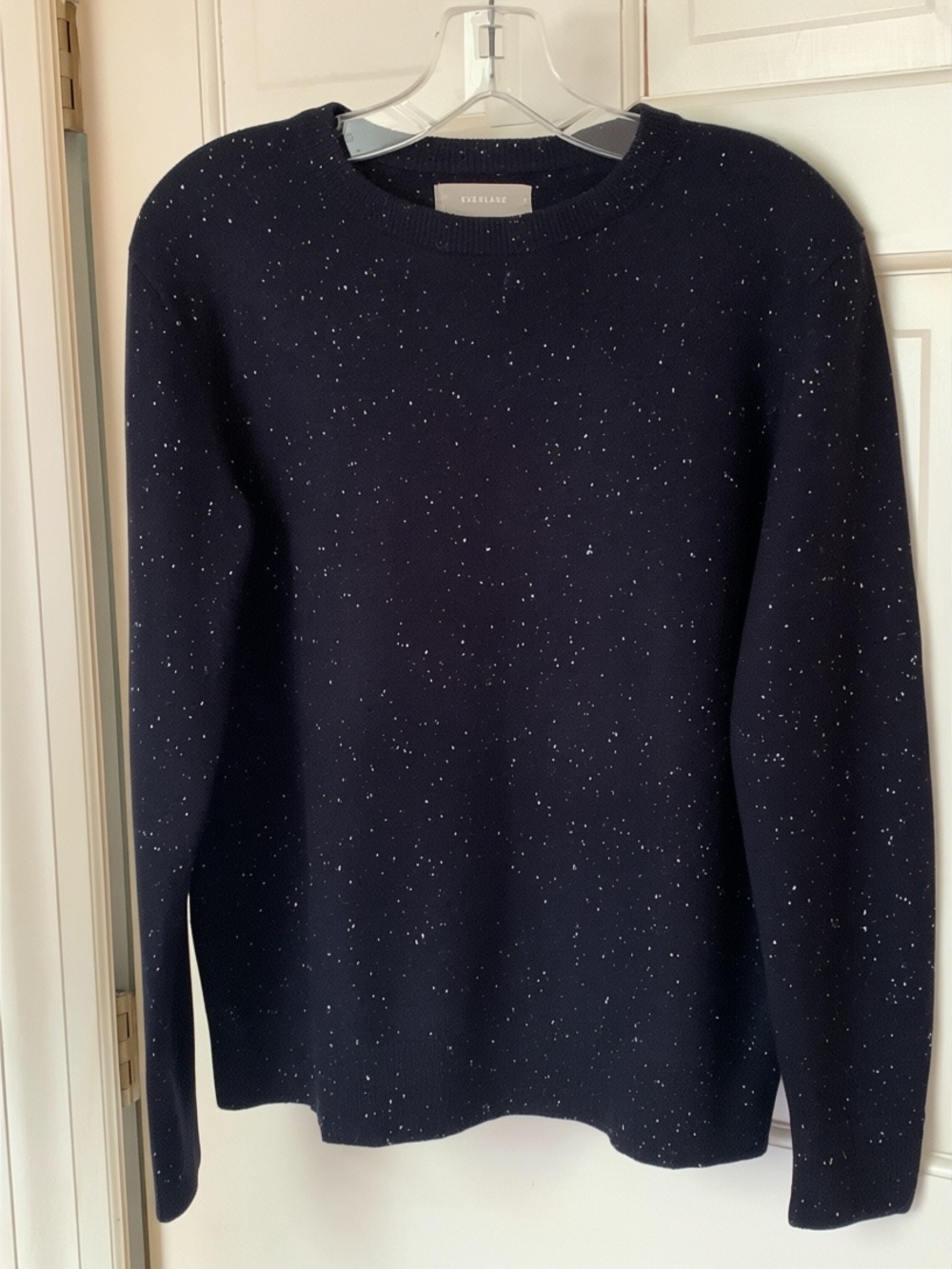 Everlane Navy blue Speckled Crewneck Sweater 100% cashmere S